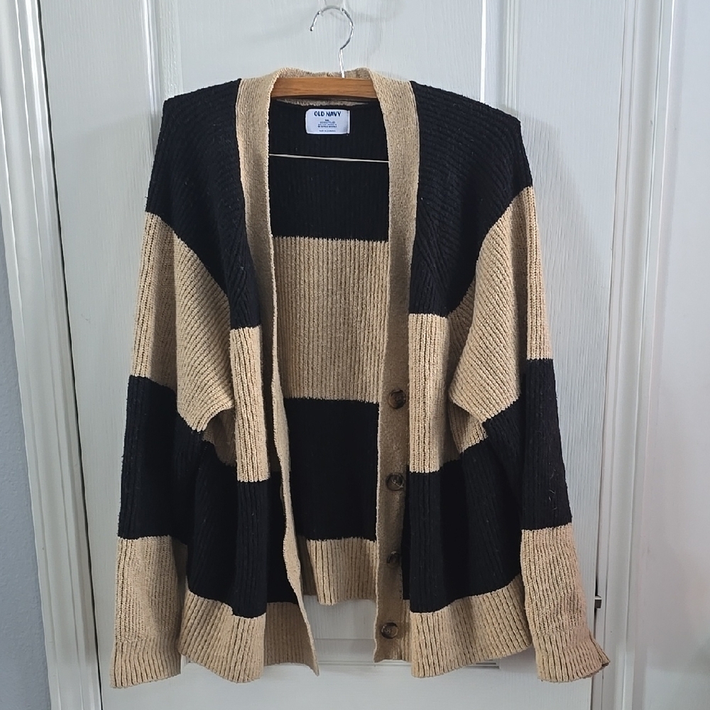 Color Block Cardigan Sweater